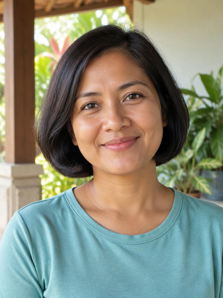 Portrait of nanny Indah Pertiwi